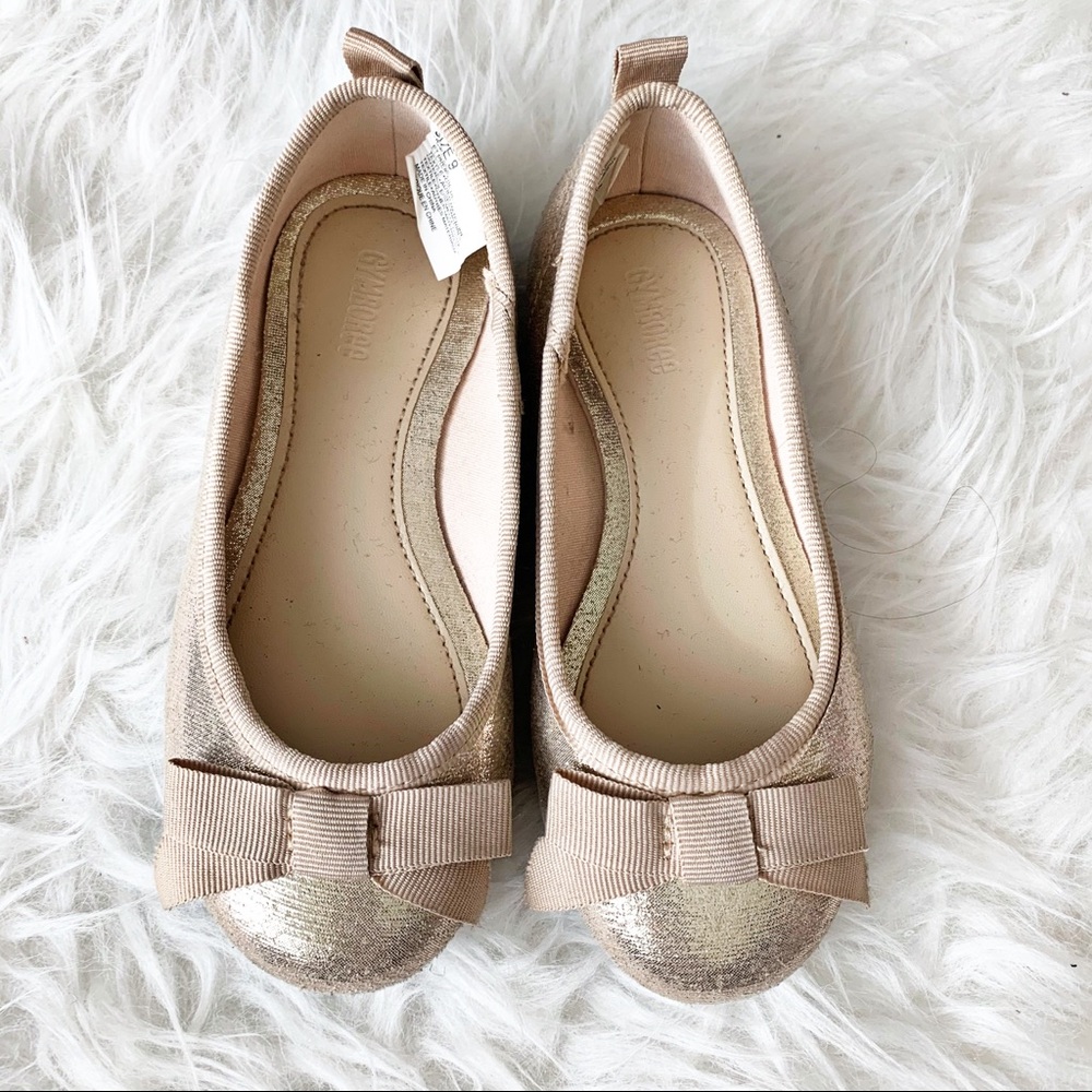 Champagne Shimmer Ballet Flats